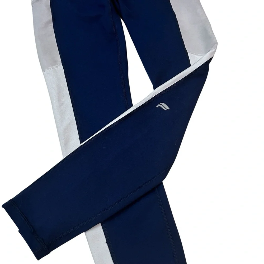 Fabletics‎ Mila Pocket PowerHold Leggings Navy Cream XXS